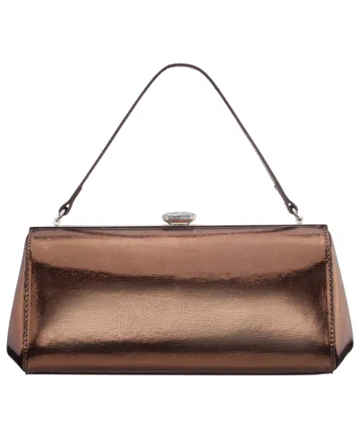 Nina Delsie Vintage Style Doctor Small Frame Handbag In Brown