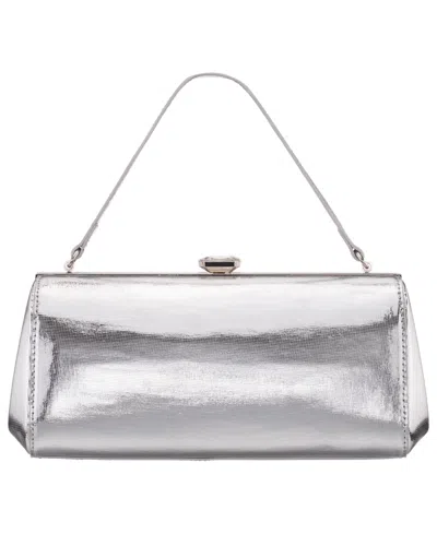 Nina Delsie Vintage Style Doctor Small Frame Handbag In Silver