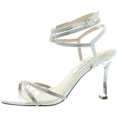 Nina Denise-fy Womens Strappy Faux Leather Pumps In Multi