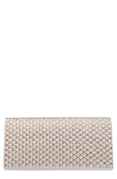 Nina Deva Crystal Clutch In Brown
