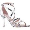 Nina Devyn Ankle Strap Sandal In Silver