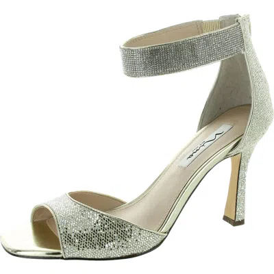 Nina Dezzie Womens Embellished Metallic Heels In Multi