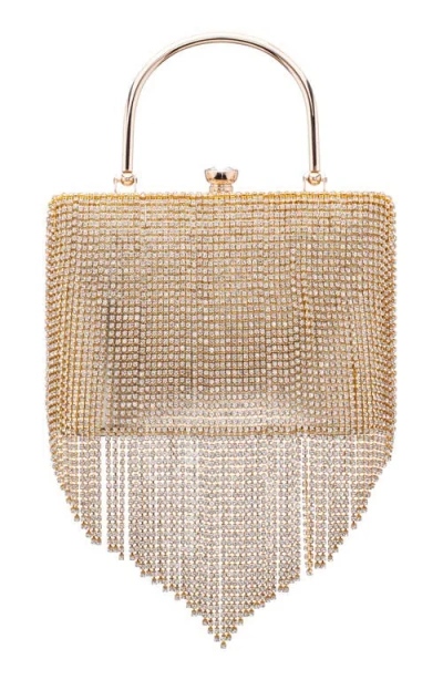 Nina Eden Top Handle Frame Clutch In Gold