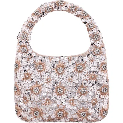 Nina Elia Top Handle Bag In Platino
