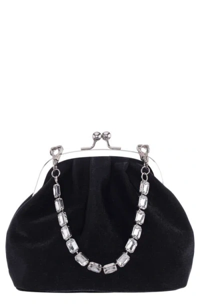 Nina Elsbeth Crystal Clutch In Black