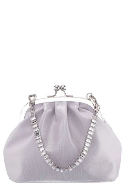 Nina Elsbeth Crystal Clutch In Silver