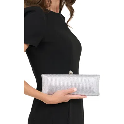 Nina Ember Crystal Embellished Clutch In White