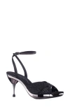 Nina Empire Ankle Strap Sandal In Black