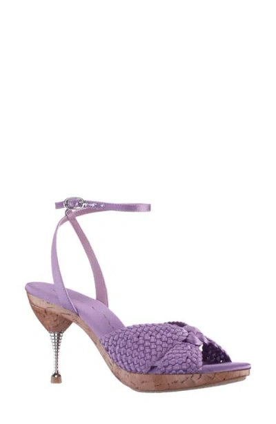 Nina Empire Ankle Strap Sandal In Wisteria