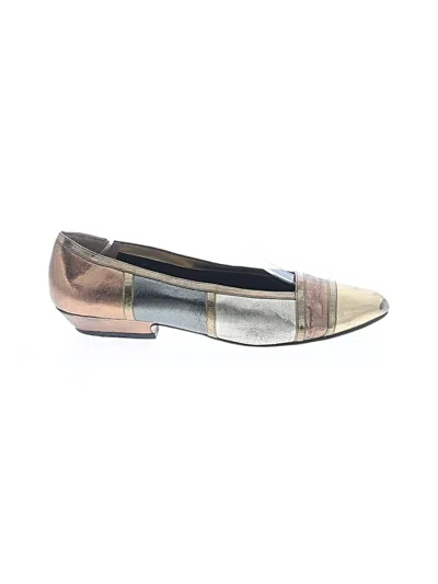 Pre-owned Nina Flats In Gold