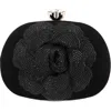 Nina Flores Frame Clutch In Black