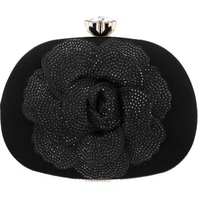 Nina Flores Frame Clutch In Black