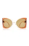 Nina Gabbana Vintage Pre-loved Cat-eye Acetate Sunglasses