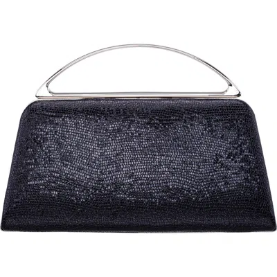 Nina Genesis Faux Leather Clutch In Black