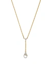 NINA GILIN 14K YELLOW GOLD DIAMOND LARIAT NECKLACE, 16-18L