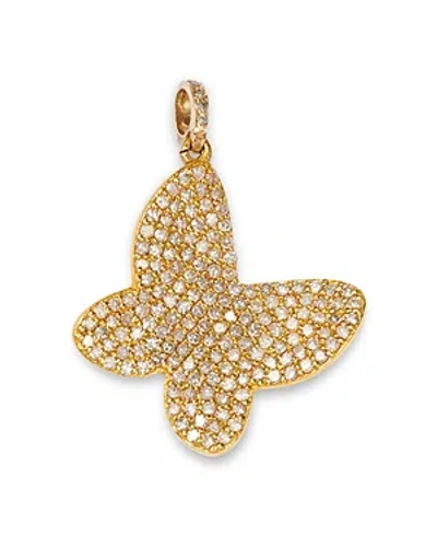 Nina Gilin 14k Yellow Gold Diamond Pave Butterfly Pendant