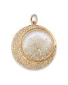 NINA GILIN 14K YELLOW GOLD DIAMOND SHAKER PENDANT