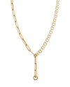 NINA GILIN 14K YELLOW GOLD LINK LARIAT NECKLACE, 18