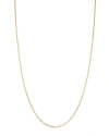 NINA GILIN 14K YELLOW GOLD PAPER CLIP CHAIN NECKLACE, 32