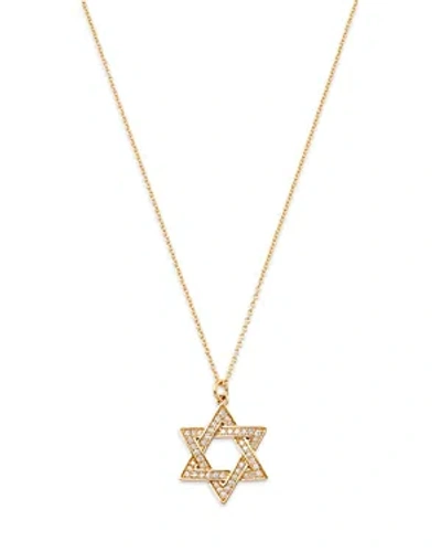 Nina Gilin 14k Yellow Gold Star Of David Diamond Pendant Necklace, 16 + 2 Extender