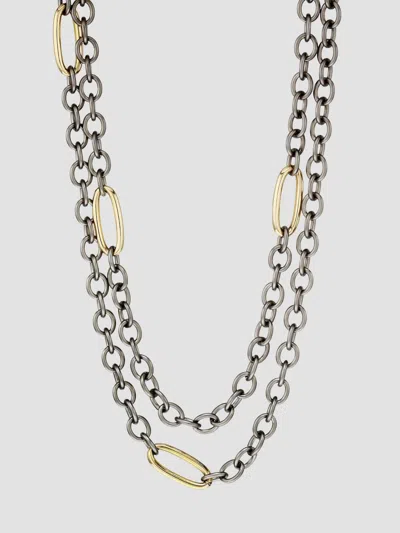 Nina Gilin Women's Black Rhodium-plated Silver & 14k Yellow Gold Double-strand Necklace