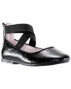 Nina Marissa Cross Strap Flat In Black