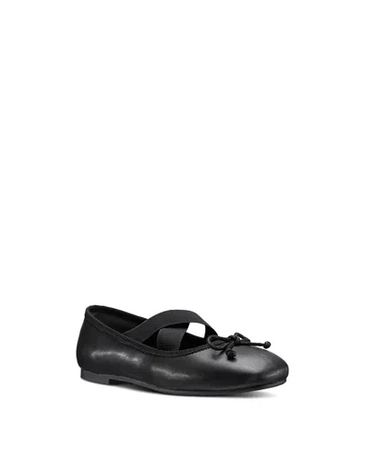 Nina Girls' Charma Crisscross Bow Ballet Flats Toddler, Little Kid, Big Kid In Black