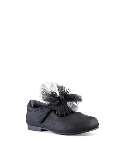 Nina Kids' Girls' Dressy Mary Jane Tulle Bow Flats Toddler In Black