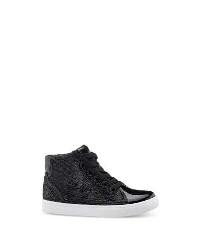 Nina Girls' Kula High Top Zip Lace Up Sneakers - Little Kid, Big Kid In Black