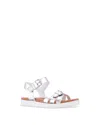 Nina Kids' Big Girls Lacey Season Fastening Strap Sandals In Silver Metallic