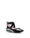 Nina Marissa Cross Strap Flat In Black