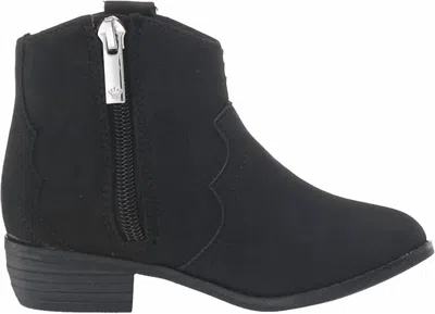 Nina Kids' Girls Sariah Ankle Boots In Black Suede