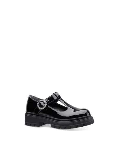 Nina Girls' Stassi T Strap Platform Shoes - Toddler, Little Kid, Big Kid In Black Patent