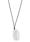 Nina Gordon Comb Sterling Silver Cord Necklace In Multi