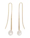 Nina Gordon Cusp Baroque Cultured Freshwater Pearl Threader Earrings In 14k Gold Vermeil Sterling Silver In White/gold