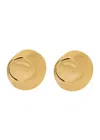 Nina Gordon Dented Medallion 14kt Gold Vermeil Drop Earrings In Gold