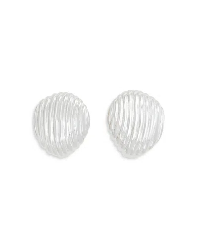 Nina Gordon Paloma Dome Earrings In Silver