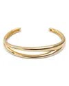 Nina Gordon Via Wrist Cuff Bangle Bracelet In Gold