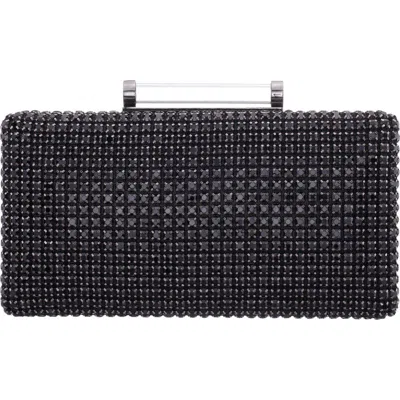 Nina Gracious Crystal Clutch In Black
