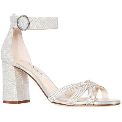 Nina Haiden Womens Ankle Strap Dressy Heels In Multi
