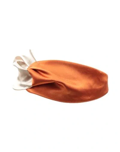 Nina Handmade With Love Woman Hair Accessory Beige Size - Polyester In Orange