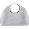 Nina Hannah Crystal Embellished Top Handle Bag In Silver