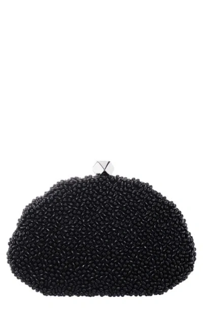 Nina Hera Frame Clutch In Black