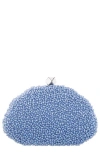 Nina Hera Frame Clutch In Icy Blue