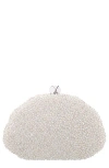 Nina Hera Frame Clutch In Ivory