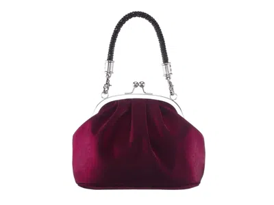 Nina Hyatt Satchel In Burgundy