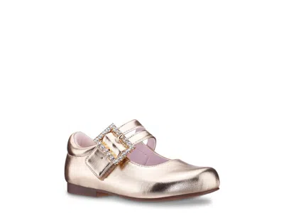 Nina Izza Mary Jane Flat Kids' In Gold Metallic