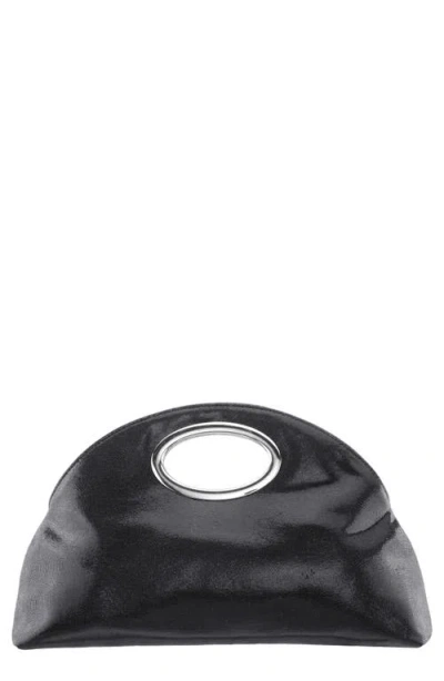Nina Jael Top Handle Clutch In Black
