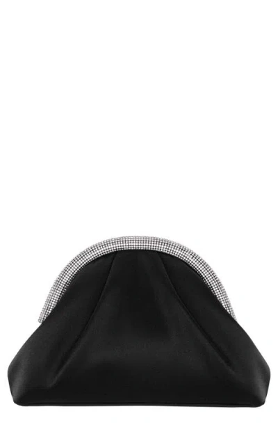 Nina Jane Frame Clutch In Black