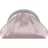 Nina Jane Frame Clutch In Pearl Rose